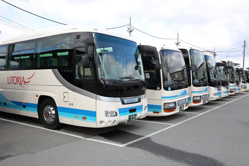 山交バス「お客様に安心してご利用できるよう安全運転で運行しております。」